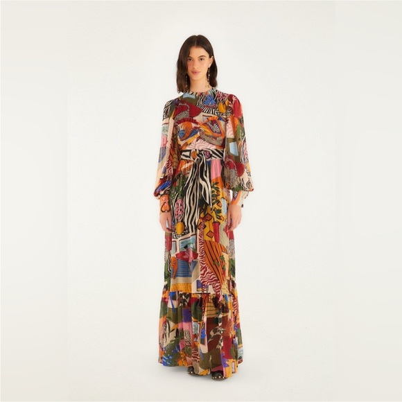 Farm Rio: Tropical Multicolor Long Sleeve
Maxi Dress - Picture 10 of 11